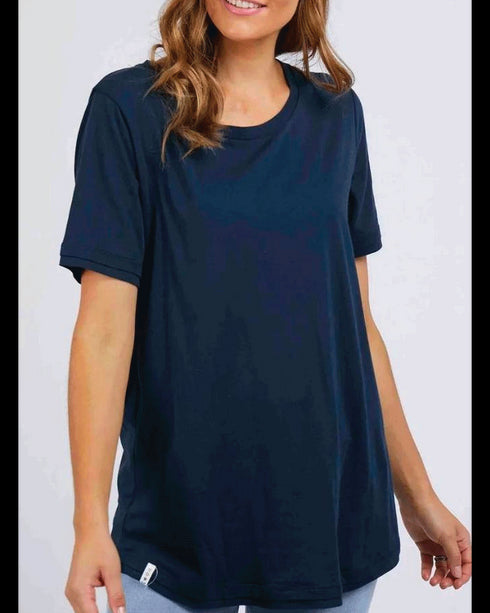 Elm Cindy Short Sleeve Tee- Navy