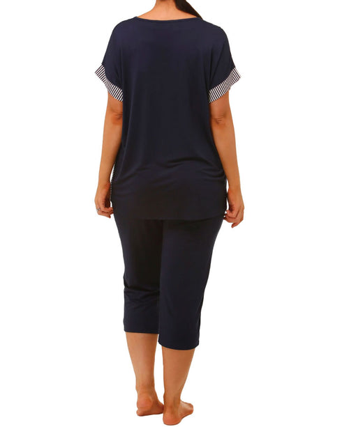 Yuu Summer NYC PJ Set- Navy Stripe