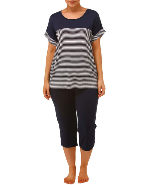 Yuu Summer NYC PJ Set- Navy Stripe