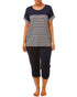 Yuu Summer NYC PJ Set- Navy Stripe