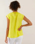 Yarra Trail Pin Tucked Sleeveless Sunshine Top