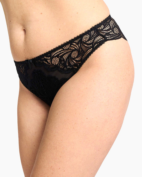 Sans Complexe Ariane Lace Brazilian Cut Brief - Black