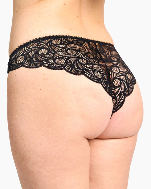 Sans Complexe Ariane Lace Brazilian Cut Brief - Black