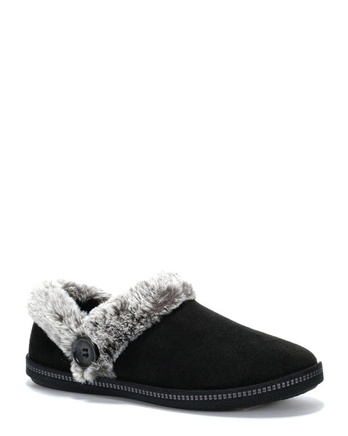 Skechers Cozy Campfire Fresh Toast Slippers - Black