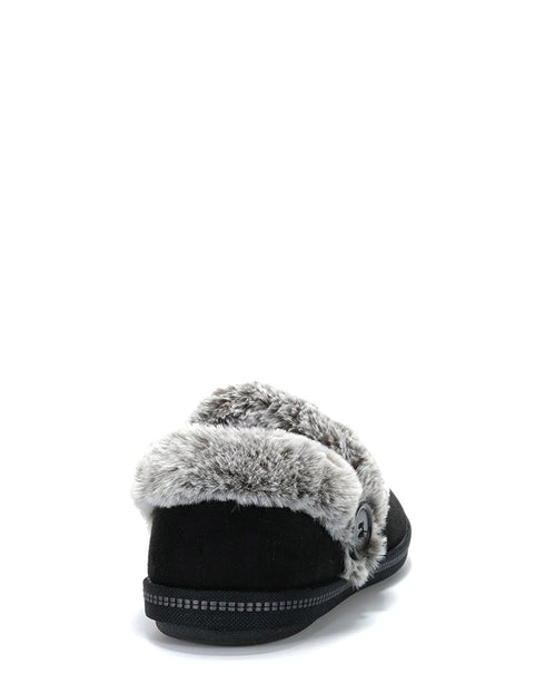 Skechers Cozy Campfire Fresh Toast Slippers - Black