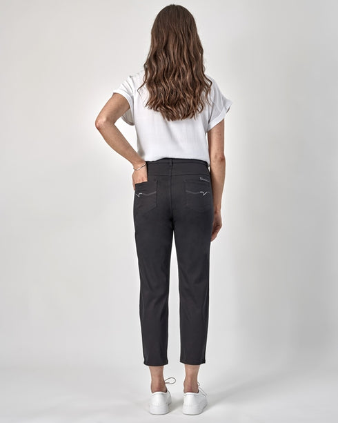 Vassalli Skinny Leg 7/8 Zip fly Pants 5509LW - Black