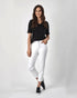 Vassalli Skinny Leg 7/8 Zip Fly Pants 5509LW - White