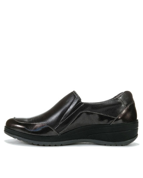 Suave Biarritz Slip on Leather Shoe - Soot Combo