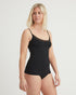 The Hush Hush Lace edge Smooth Cami - Black