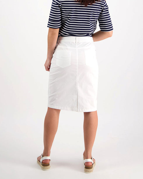 Vassalli White Lightweight Skirt 372AV