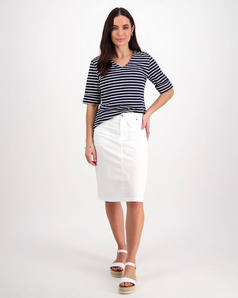 Vassalli White Lightweight Skirt 372AV