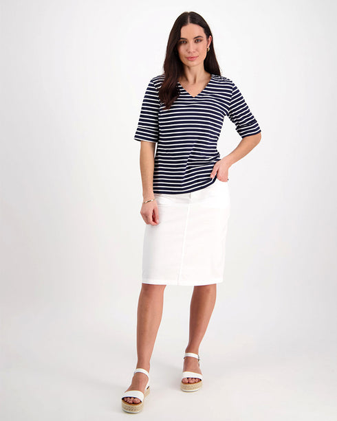 Vassalli White Lightweight Skirt 372AV