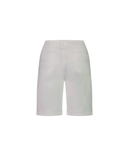 Vassalli Denim Slim Leg above the knee Shorts - White
