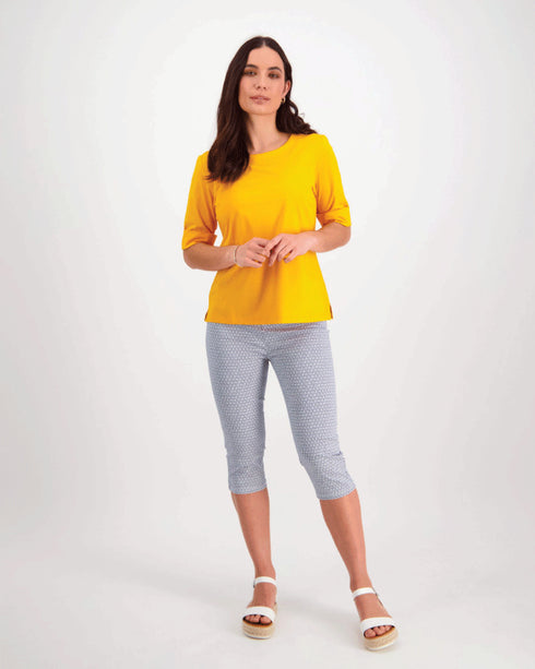 Vassalli Boat Neck Tee/Top - Mango