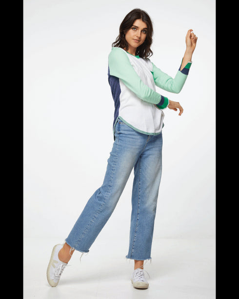 Z & P Colour Block Jumper - White Combo