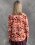 Yarra Trail Boab Print Orange Dot Long Sleeve Top