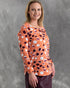 Yarra Trail Boab Print Orange Dot Long Sleeve Top