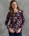Yarra Trail Foliage Print Long Sleeve Top