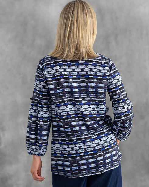 Yarra Trail Weave Print Button Front Shirt