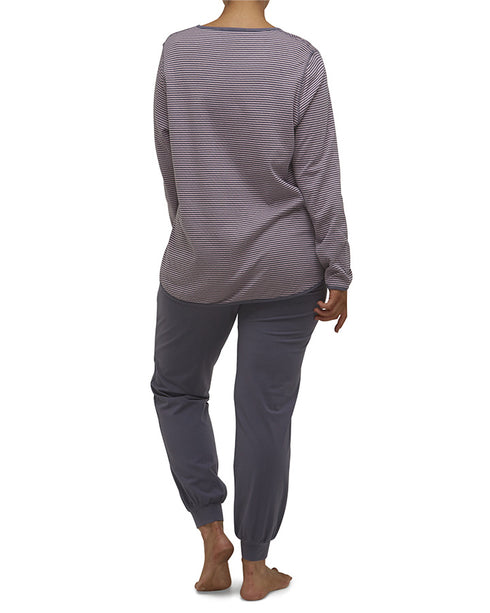 Yuu Reversible PJ Set Spot - Grey/Pink