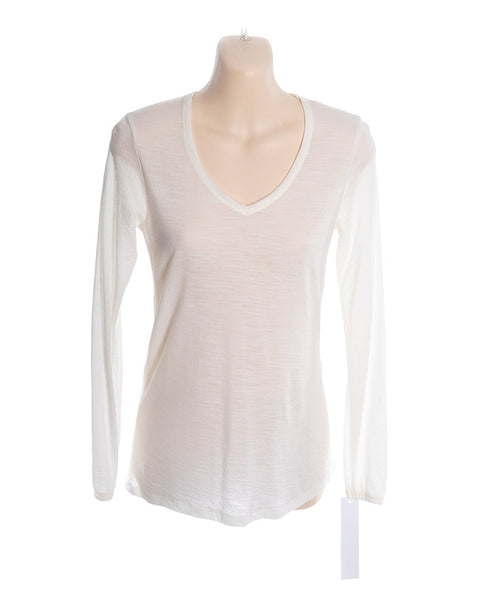 Zenza Long Sleeve Fine Gage Merino Top V Neck Toi Toi