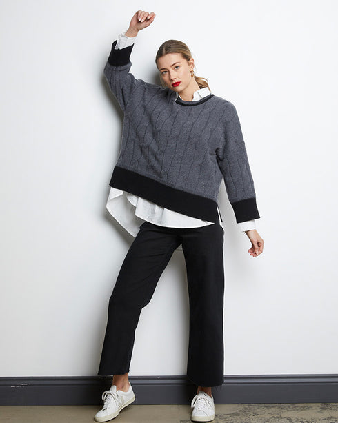 Z&P Cable Jumper- Charcoal/Black