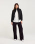Black Stone Helena Rib Cuff Quilted Jacket - Black