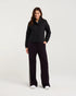 Black Stone Helena Rib Cuff Quilted Jacket - Black
