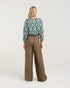 Black Stone Apollo Linen Denim Wide Leg Jeans - Malt