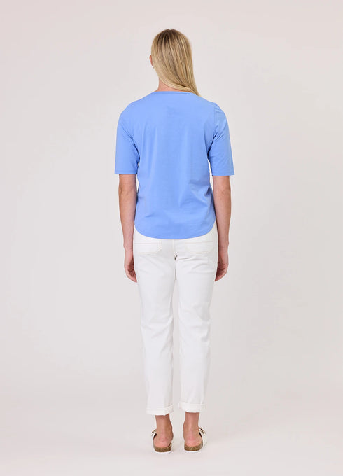 Duo Essential Blue Abstract Tee
