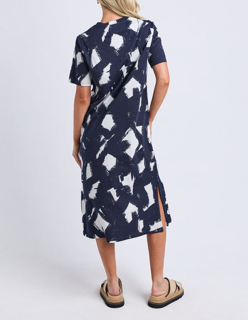 Elm Klee Tee DRESS - Navy/White