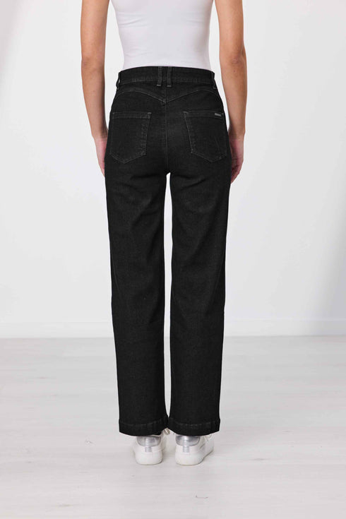 Newport Titan Wide Leg Jeans - Black