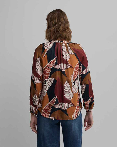 Yarra Trail Feather Stone Print Blouse