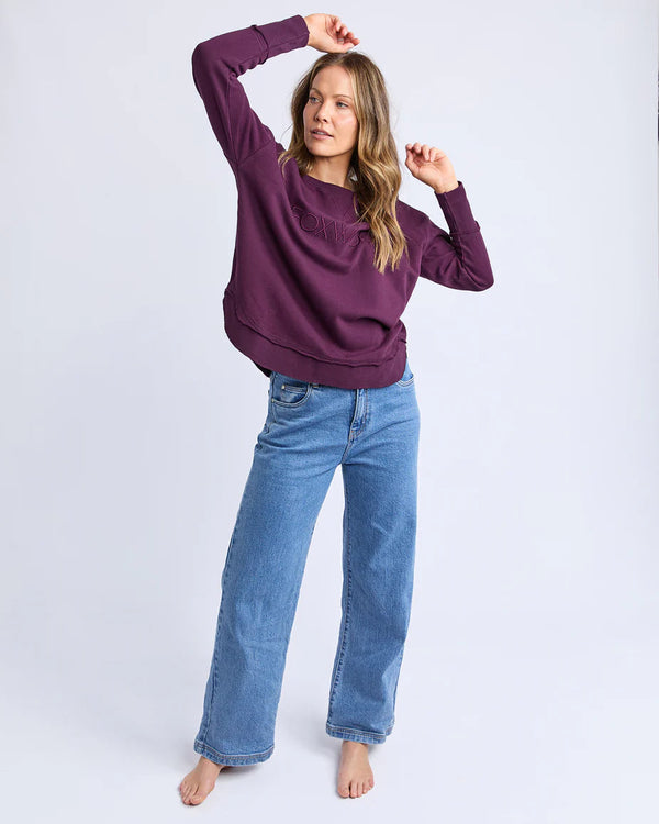 Foxwood Simplified Crew - Plum