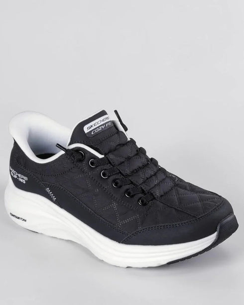 Skechers Contour Foam - Cozy Fit - Black/White