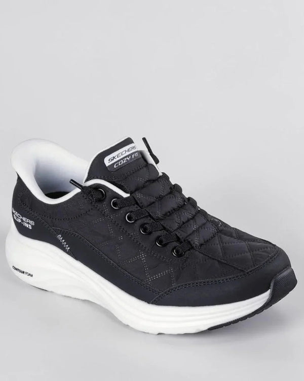 Skechers Contour Foam - Cozy Fit - Black/White