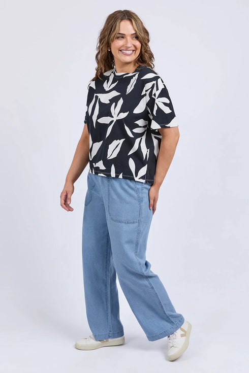 Elm Mimosa Tee - Black/White