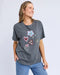 Elm Estelle Beaded Tee - Charcoal