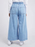 Elm Greta Wide Leg Pant - Mid Blue Denim