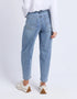 Elm Bessie Barrel Jean -  Mid Blue Wash