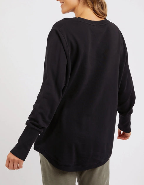 Elm Divine Crew- Washed Black