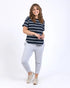 Elm Halli Tee - Navy Stripe