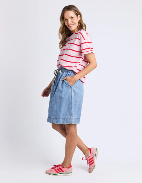 Elm Halli Tee - Poppy Stripe