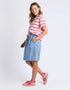 Elm Halli Tee - Poppy Stripe