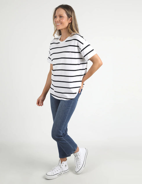 Elm Halli Tee - Navy Stripe