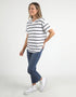 Elm Halli Tee - Navy Stripe