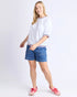 Elm Faye Short Sleeve Cotton Slub - White