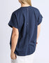 Elm McKinley Button Back Tee- Navy