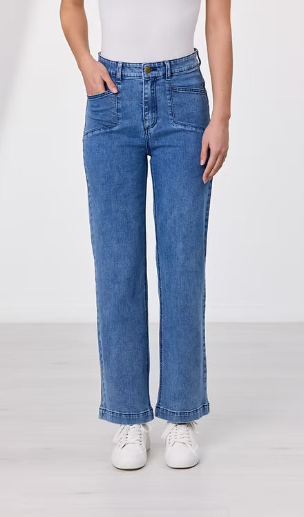Newport Titan Wide Leg Jeans - Light Blue