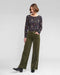 Vassalli Empire Wide Full Length Cord Pant - Deep Sage